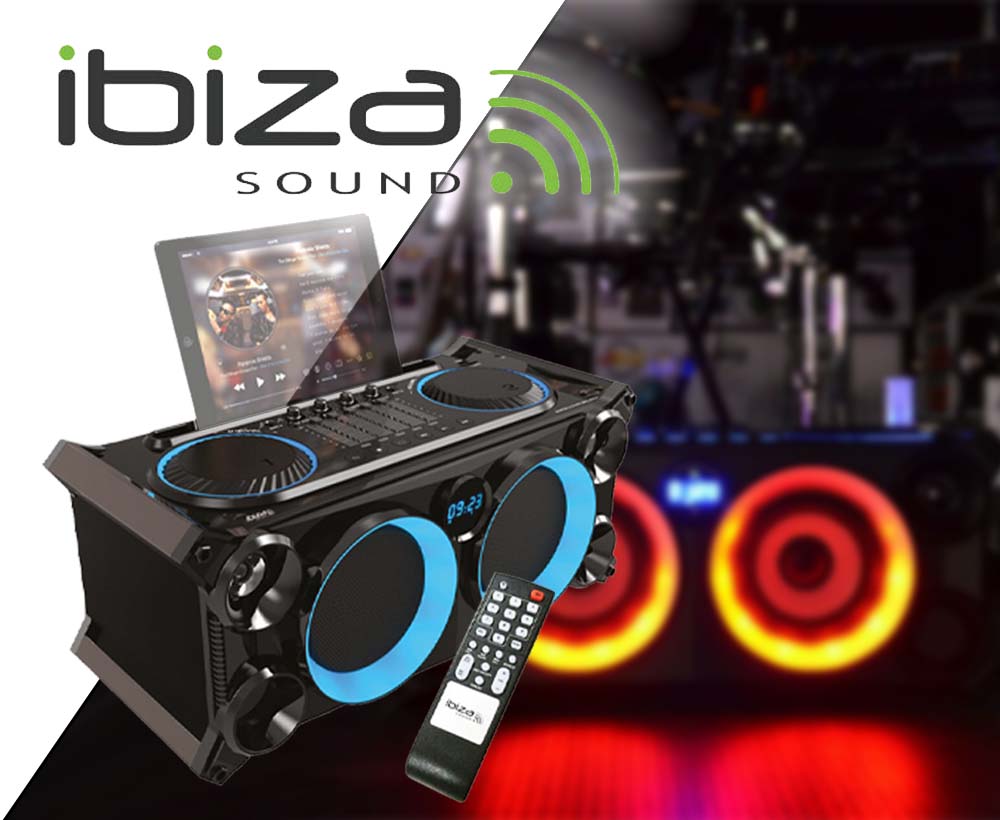 Boombox z akumulatorem 120W Ibiza SPLBOX200-BK