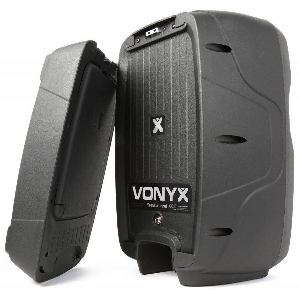 Zestaw nagłośnieniowy 300W 2x kolumna 10'' mikser mikrofon statywy Vonyx
